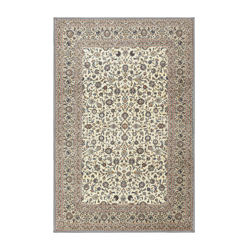 Tapis beige/gris traditionnel Broomhedge, Rectangle 4 pi x 6 pi