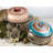 Mosaic Carnival Glass Cake Stand