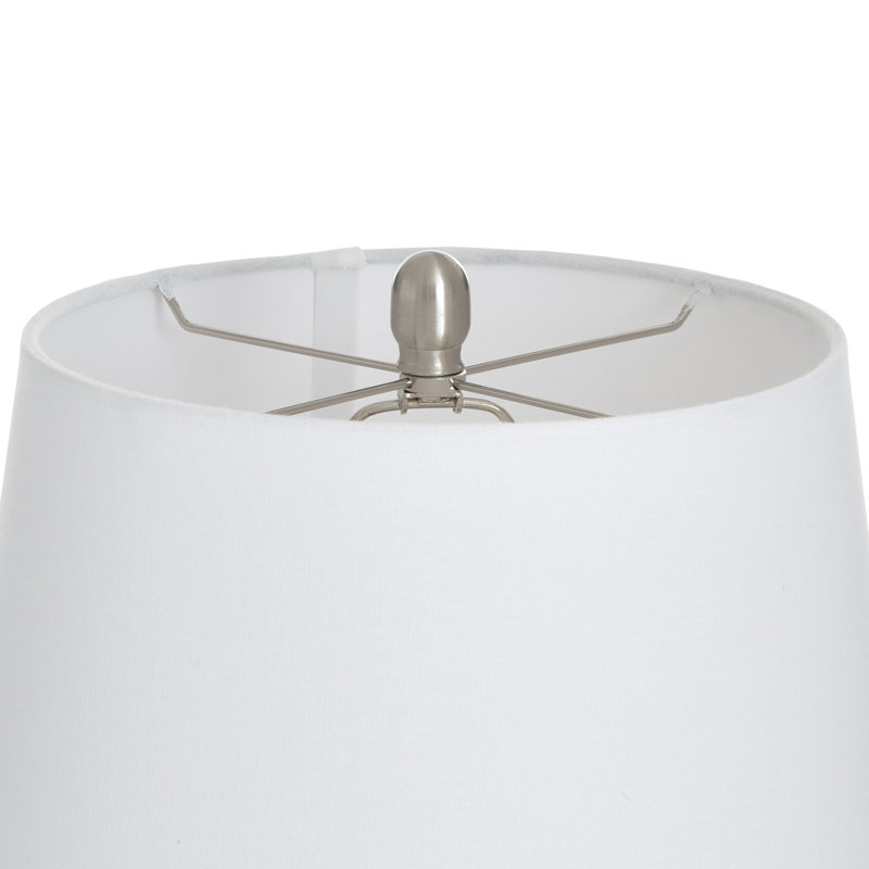 Glass Table Lamp - White Shade