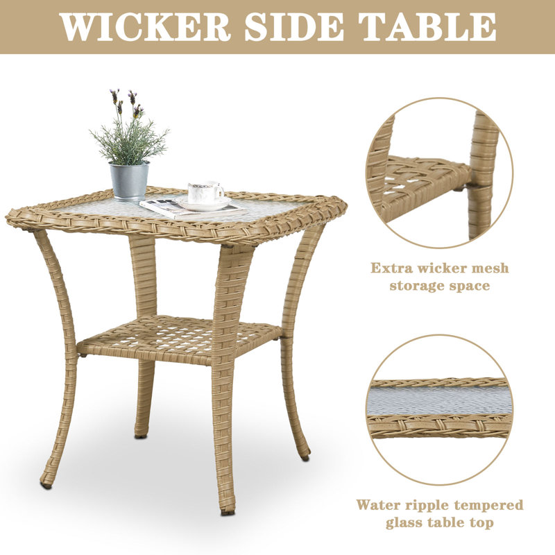Ensemble de conversation d'extérieur pour 6 personnes avec coussins, Beige, Naturel