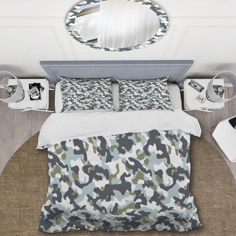 Winter Desert camouflage - Abstract Duvet Cover Set - Microfiber Polyester