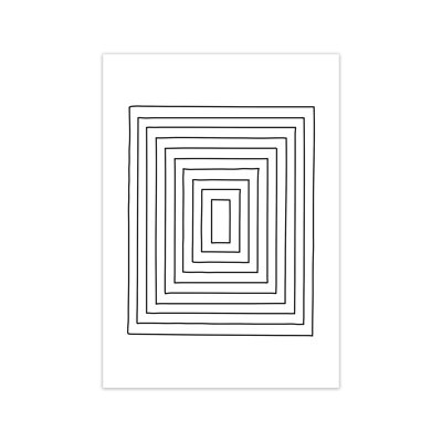 Geometric Black And White B - Print
