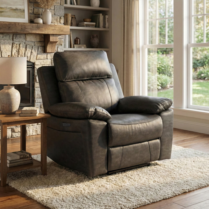 Ceazia 100cm Wide Standard Recliner, Grey