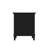 Black Nightstand with Three Drawers, Fully Assembled-863231363