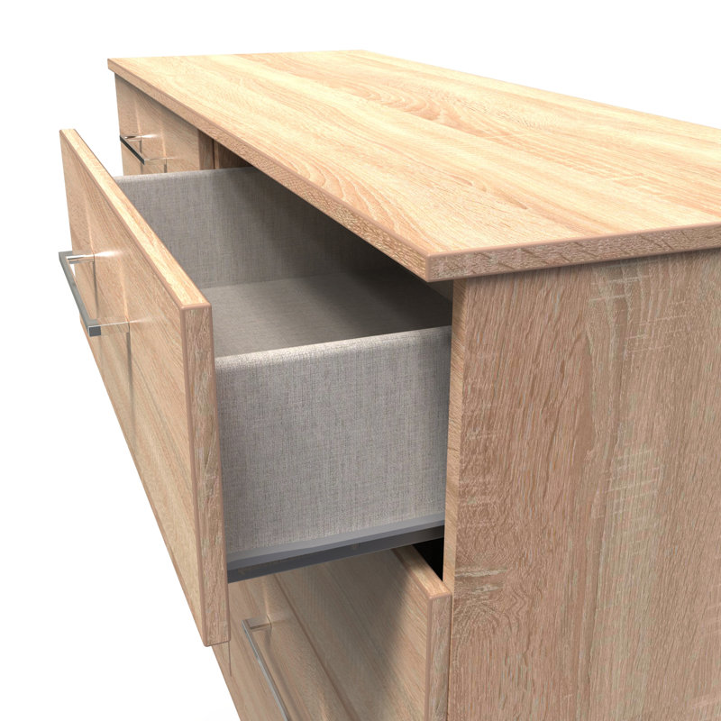 Fully Assembled Ingram 6 Drawer Chest, Bardolino Oak