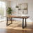 Colby Solid Wood Top Metal Base Dining Table