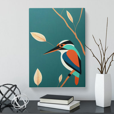 Boltwood Kingfisher Minimalism - Wrapped Canvas