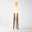 Lampe sur pied en bois massif et tissu de style nordique-118338456