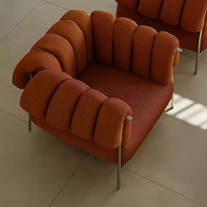 Fauteuil de loisirs simple français rétro., Brun