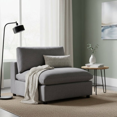 Armless Slipper Chair - Charcoal, Ultra-Comfortable And Stylish Seating For Modern Living Spaces