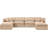 Itala Velvet U-Shaped Sectional Reversible-94482498