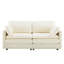 PLUSH CLOUD LOVESEAT: Canapé modulaire modulaire à 2 places avec coussins en chenille et 2 coussins décoratifs - Taille compacte pour appartement, salon, chambre à coucher
