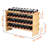 36 Bottle Stackable Modular Wine Rack Bamboo Wood Display Shelf 4-Tier