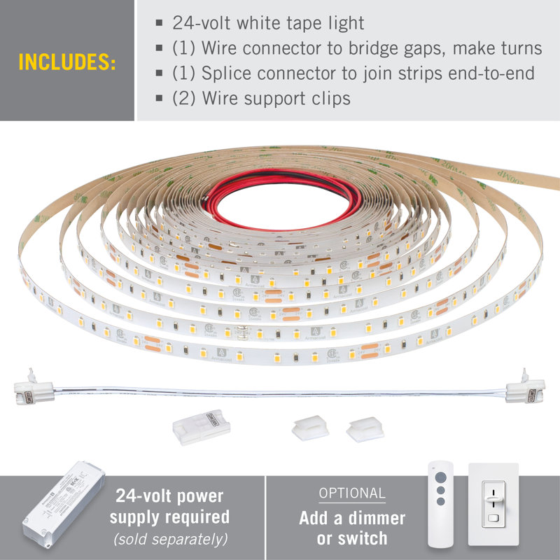 RibbonFlex Pro, 24 V, 2 700 K, 60 DEL / M, IP20, bande lumineuse sous l'armoire 2,5 M