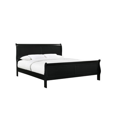 Très grand lit en bois massif très grand en noir, avec glissières de tiroir en métal et dispositif de prévention avec revêtement noir - Mobilier de chambre à coucher moderne avec transporteur français