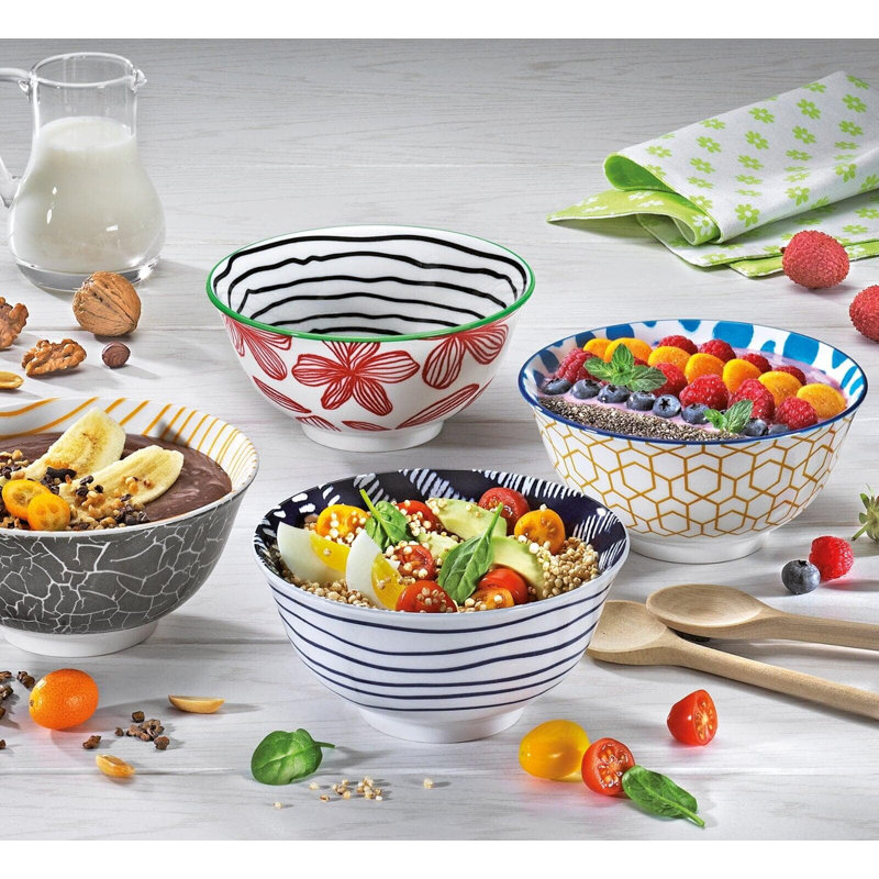 Alandus 17 oz. Bol en porcelaine porcelaine