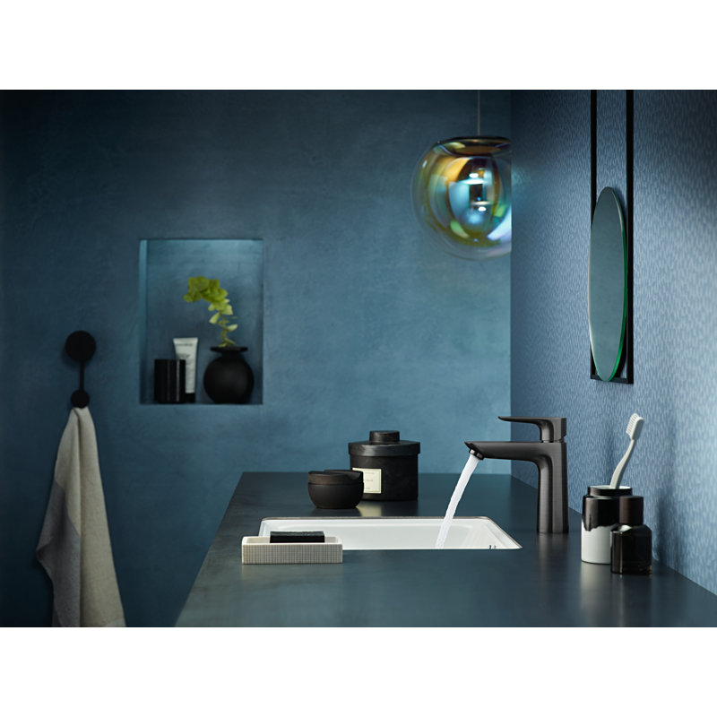 Talis E Single-Hole Faucet 110 with Drain Assembly, 1.2 GPM, Brushed Black Chrome
