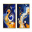 Encre liquide jaune et bleue, rivière I - ensemble de 2 impressions sur toile à encre liquide abstraite-967393682-967393687