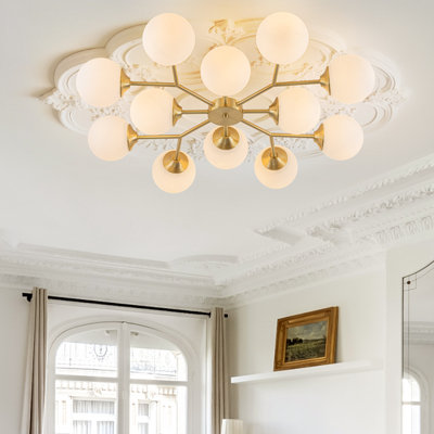 Murtie Sputnik Glass Semi Flush Mount