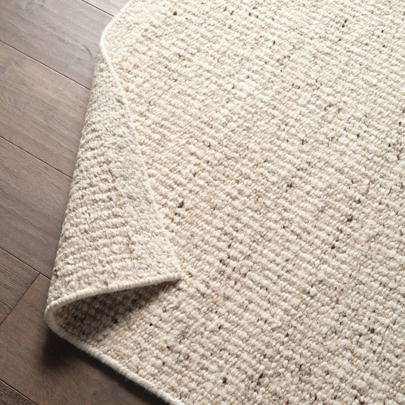 Jaipur Living Amgala LEO14 Handmade Solid Ivory Area Rug (10'x14'), Rectangle 5' x 8'