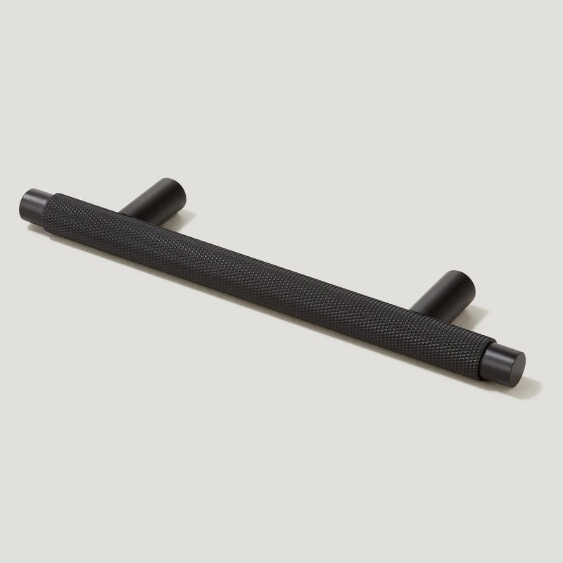 KEPLER Knurled T-Bar Pull, Black, 3 7/9"