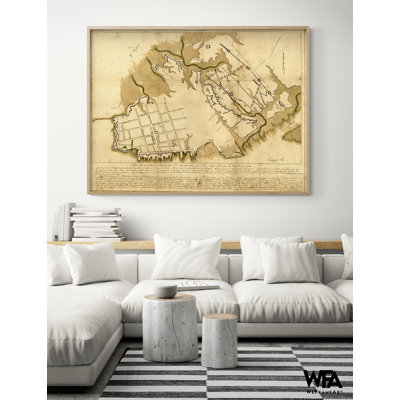 «British Defenses At Charlestown Map», impression d'affiche militaire britannique, Charlestown carte ancienne, impression de carte militaire, carte de Charlestown antique