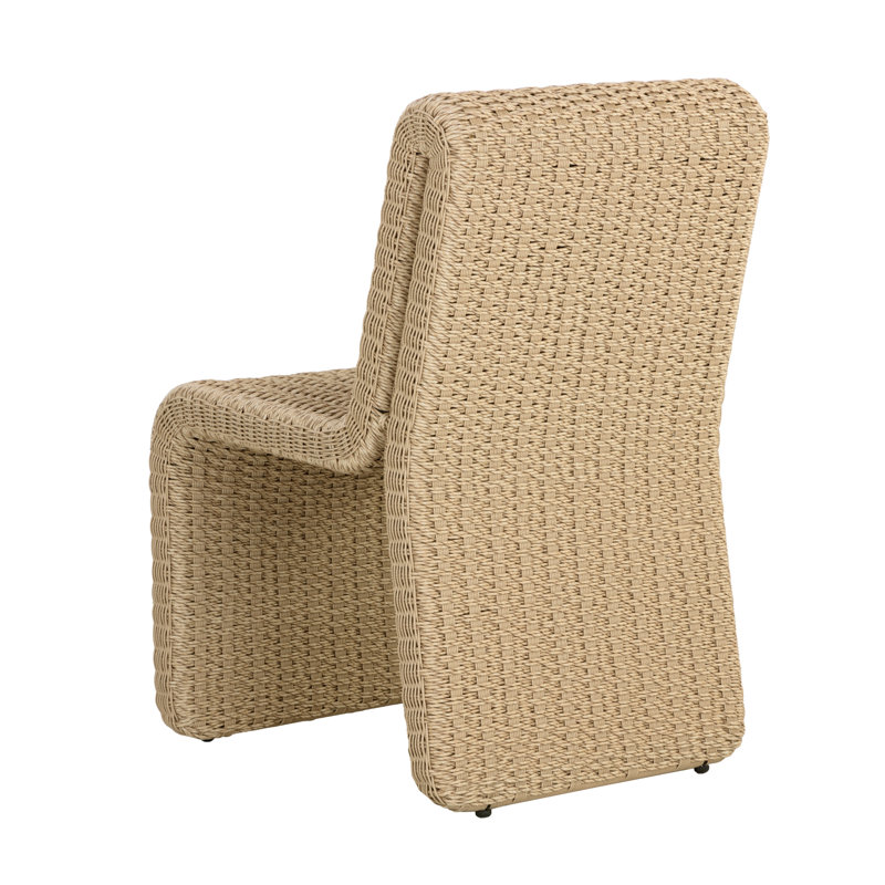 Edith Outdoor Dining Side Chair, Natural