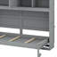 Lit escamotable avec armoire supérieure, tablettes, lit pliable peu encombrant avec éclairage et port USB-114311906