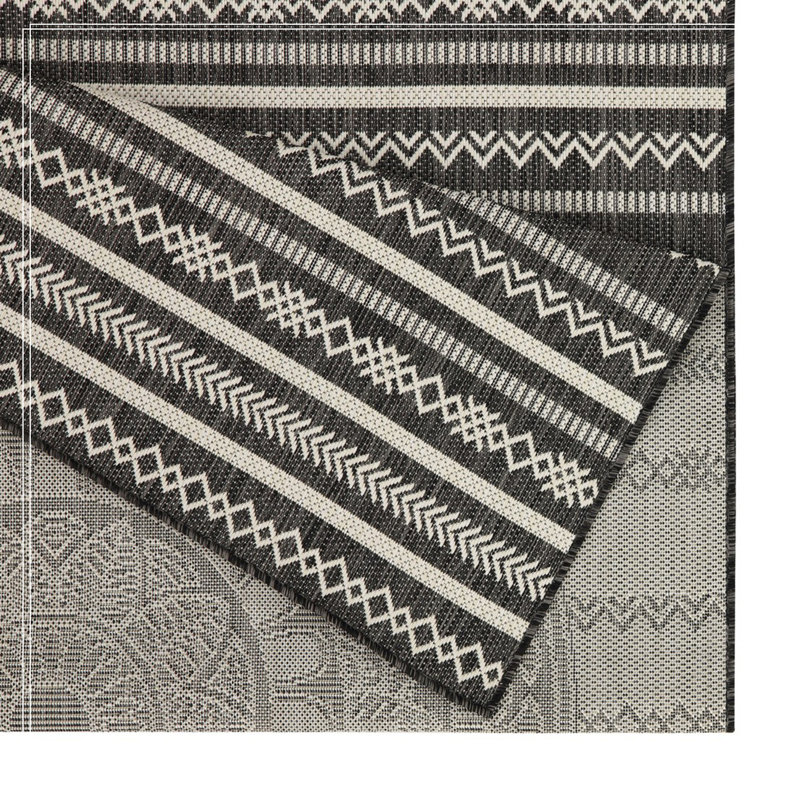 Anthracite Indoor/Outdoor Area Rug, Rectangle 7'10" x 10'3"