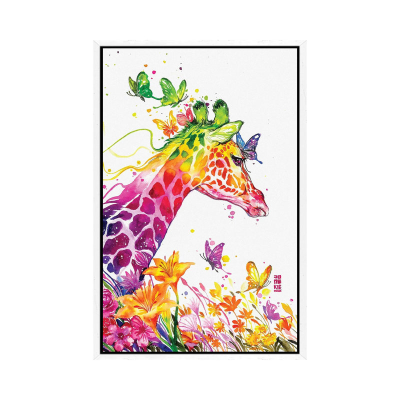 Firdaus by Jongkie - Painting on Canvas, 101.6cm H x 66.04cm W x 3.81cm D, White Framed
