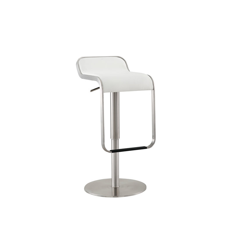 Tabouret à hauteur réglable Silvestr, Blanc