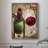 Merlot Wine Framed Print - Solid Wood-115118685