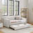 Upholstered Daybed Trundle Sofa Bed Vertical Stripes-871284234-871284228