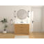 Meuble-lavabo autoportant moderne en chêne doré Coris de marque Tennant, 48 pouces, lavabo simple, comptoir en quartz blanc, entièrement assemblé