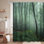 Rideau de douche vert avec 12 crochets Trail