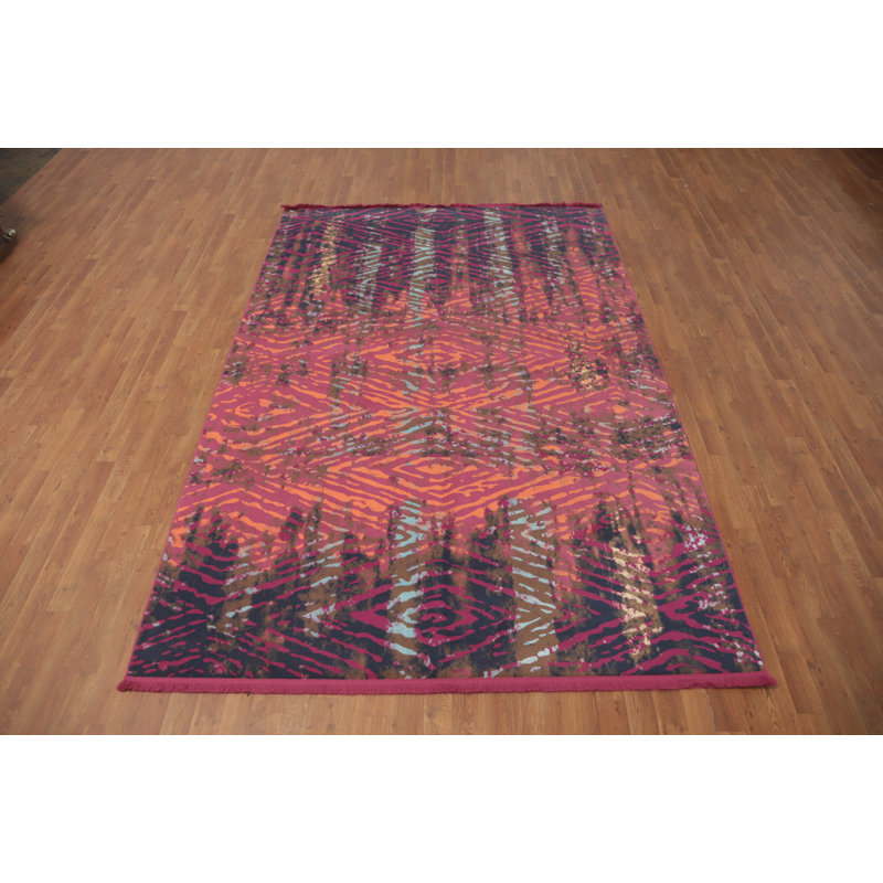 Tapis de style Gabbeh patiné 6 x 9