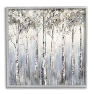 Écorce de forêt de bouleau blanc mystique - Peinture