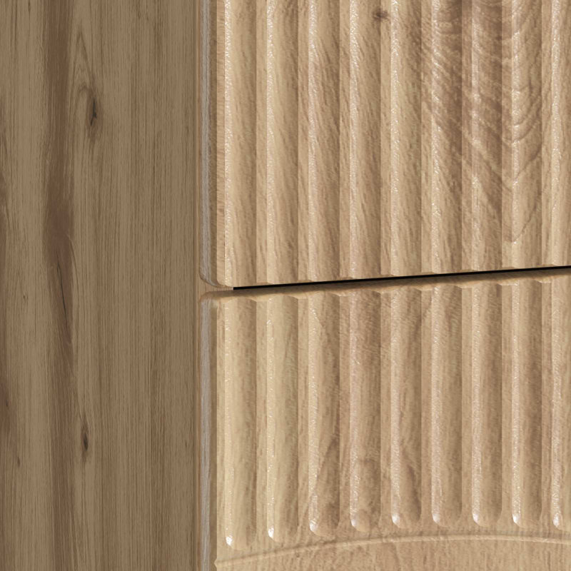62cm W Manufactured Wood Bedside Table, Artisan Oak