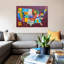 Usa Recycled License Plate Map Vii by Design Turnpike - Print on Canvas-56677954-42154532
