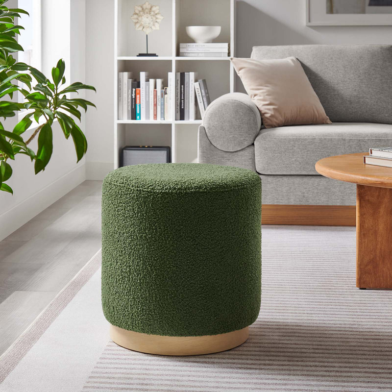 Modway Tilden Upholstered Ottoman, Moss Green Fabric