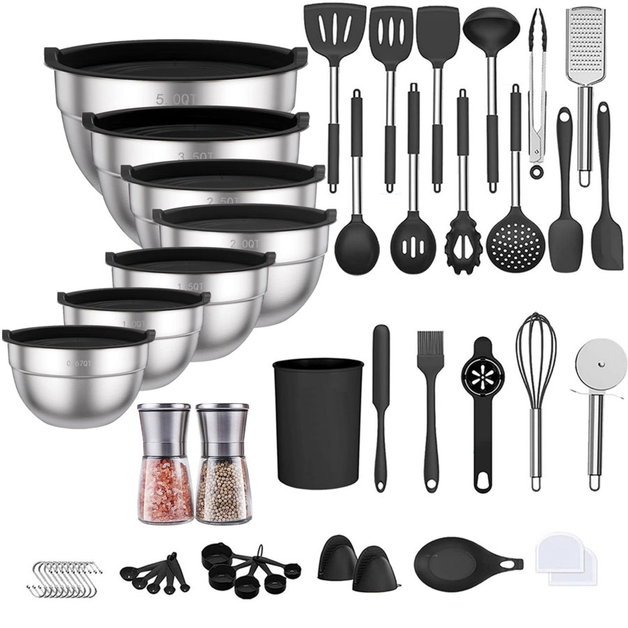 33 -Piece Stainless Steel Cooking Spoon Set