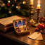 Décoration de Noël : Petite crèche de Noël dans une boîte en métal, mini figurines de la Sainte Famille, décoration religieuse, cadeau pour la famille-888345253