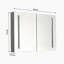 40 po L 30 po x H 30 po Grande armoire à pharmacie rectangulaire en aluminium à fixation en surface avec miroir