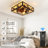 Achilles 19.3'' Farmhouse Style Square Caged Ceiling Fan with Lights, Recessed Ceiling Fan with Remote App Control, Reversible, 6 Speed ​​Timer