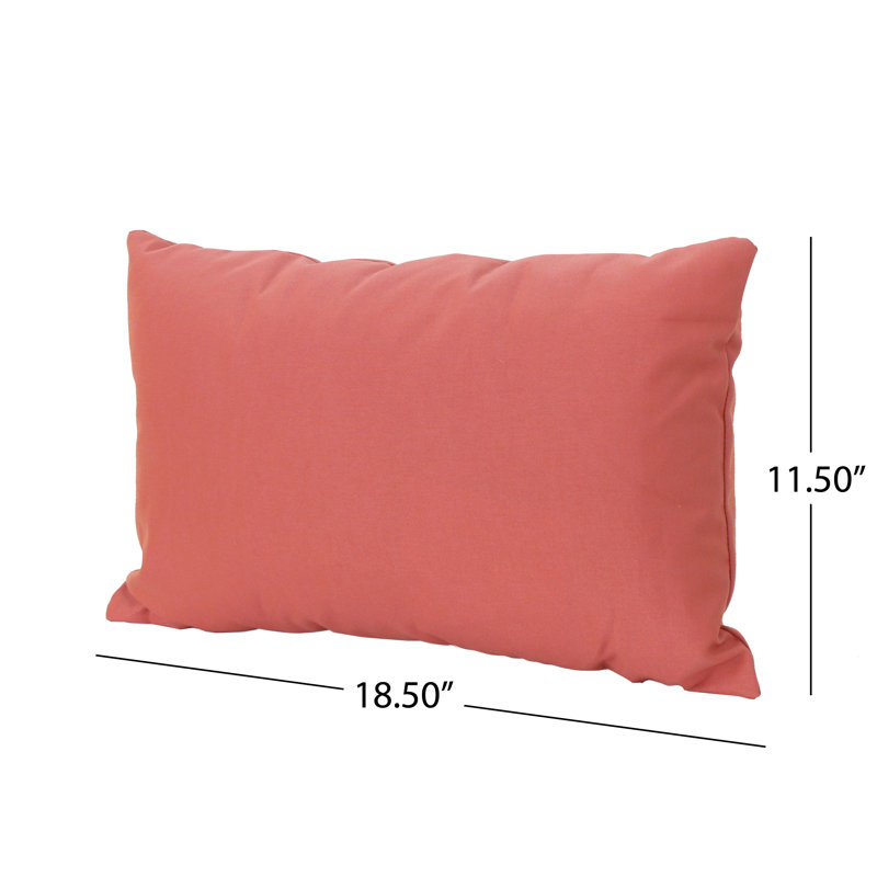  Outdoor Rectangular Pillow Cover & Insert, Coral