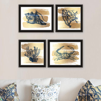 Gold Sea Collection Wall Art - Elevate Your Living Area. 4. Made. Wood & Paper. 18X1x14in, 8Lb. Barn Transform Walls With Decor 4 Art. Fade-. From Barn,