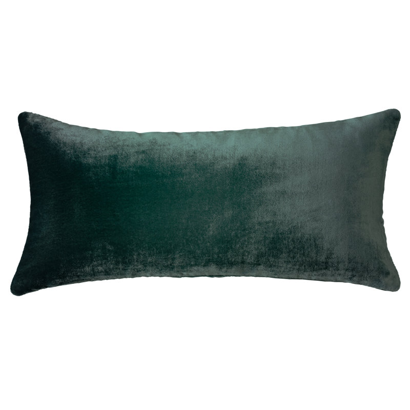 Ombre Rectangle Velvet Pillow Cover & Insert, Basil