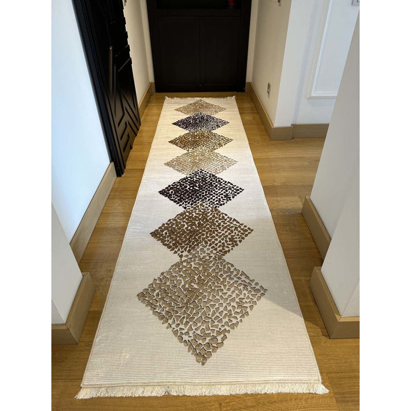 Tapis en coton avec envers antidérapant Lanney, Rectangle 2 pi 7 po x 4 pi 11 po