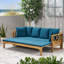 Lit de jour extensible Rustic Long Beach, bois, tissus d'ameublement en bois, matériaux de construction
