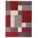 Allyne Geometric Red/Gray Non-Slip Rubberback Area Rug